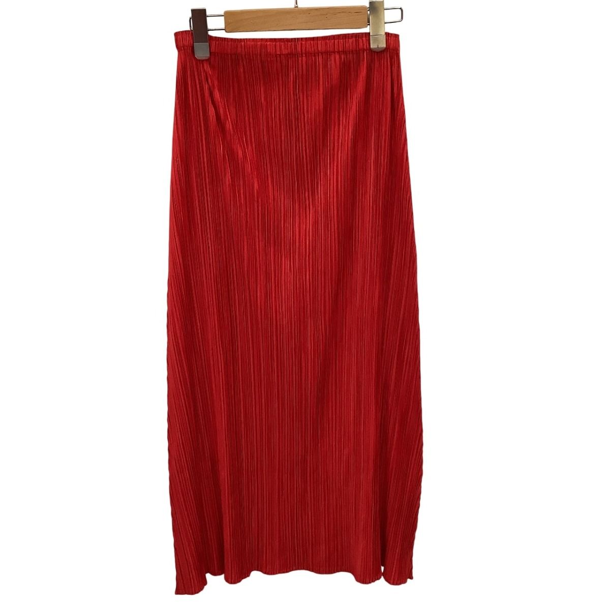 ♪♪ISSEY MIYAKE イッセイミヤケ PLEATS PLEASE スカート SIZE 3 PP23-JG808 レッド