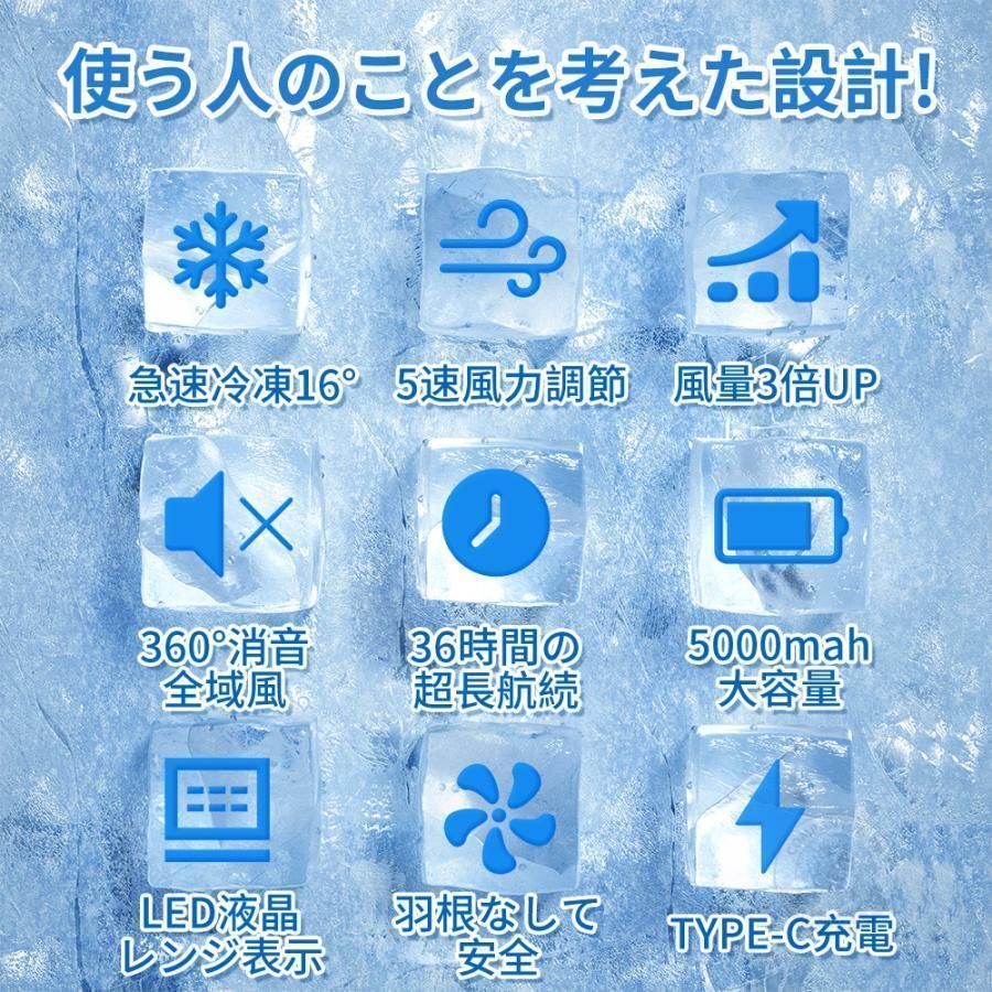 ネッククーラー 首掛け扇風機 半導体冷却 羽なし 冷却 3つ冷却プレート 6000mAh大容量 冷感 温熱 瞬間冷却 扇風機 携帯用扇風機 四風道送風 静音 サーキュレータ お中元 kkknmg