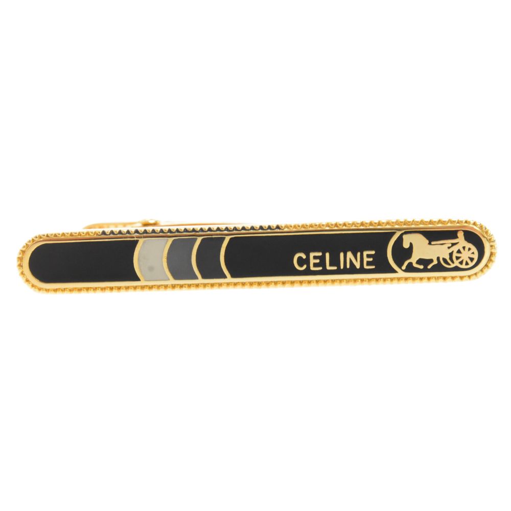 CELINE (セリーヌ) 馬車ロゴ ワニロ式 ホースキャリッジ ネクタイピン 