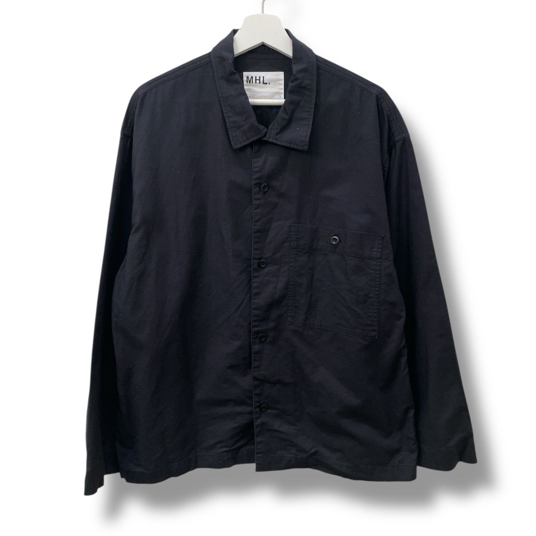 【近年モデル】MHL. マーガレットハウエル　コットンリネン シャツジャケット MHL. HIGHCOUNT COTTON LINEN コットン リネン フレンチスリーブ
