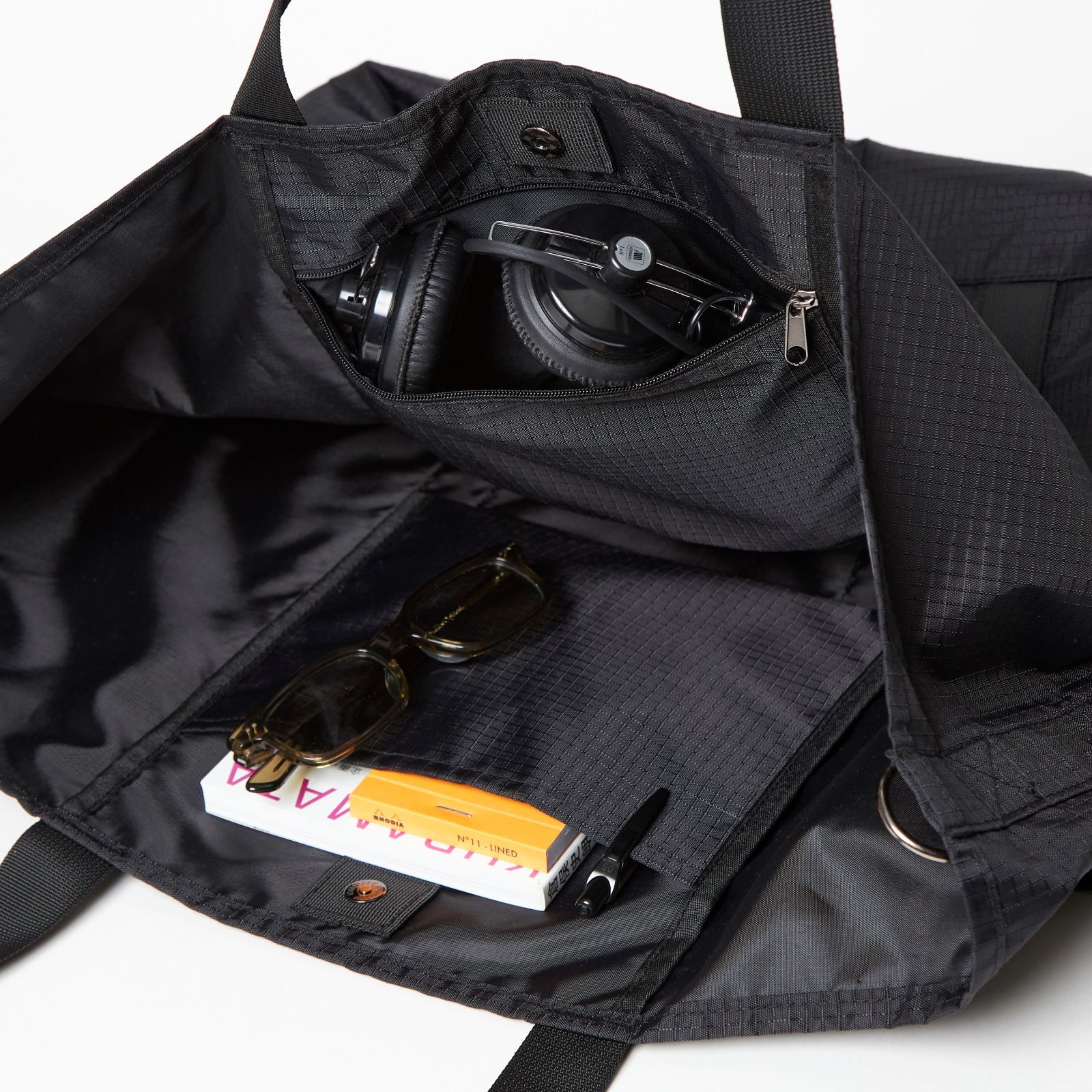 PACKING パッキング RIP STOP 5P UTILITY TOTE BLACK PA-038 