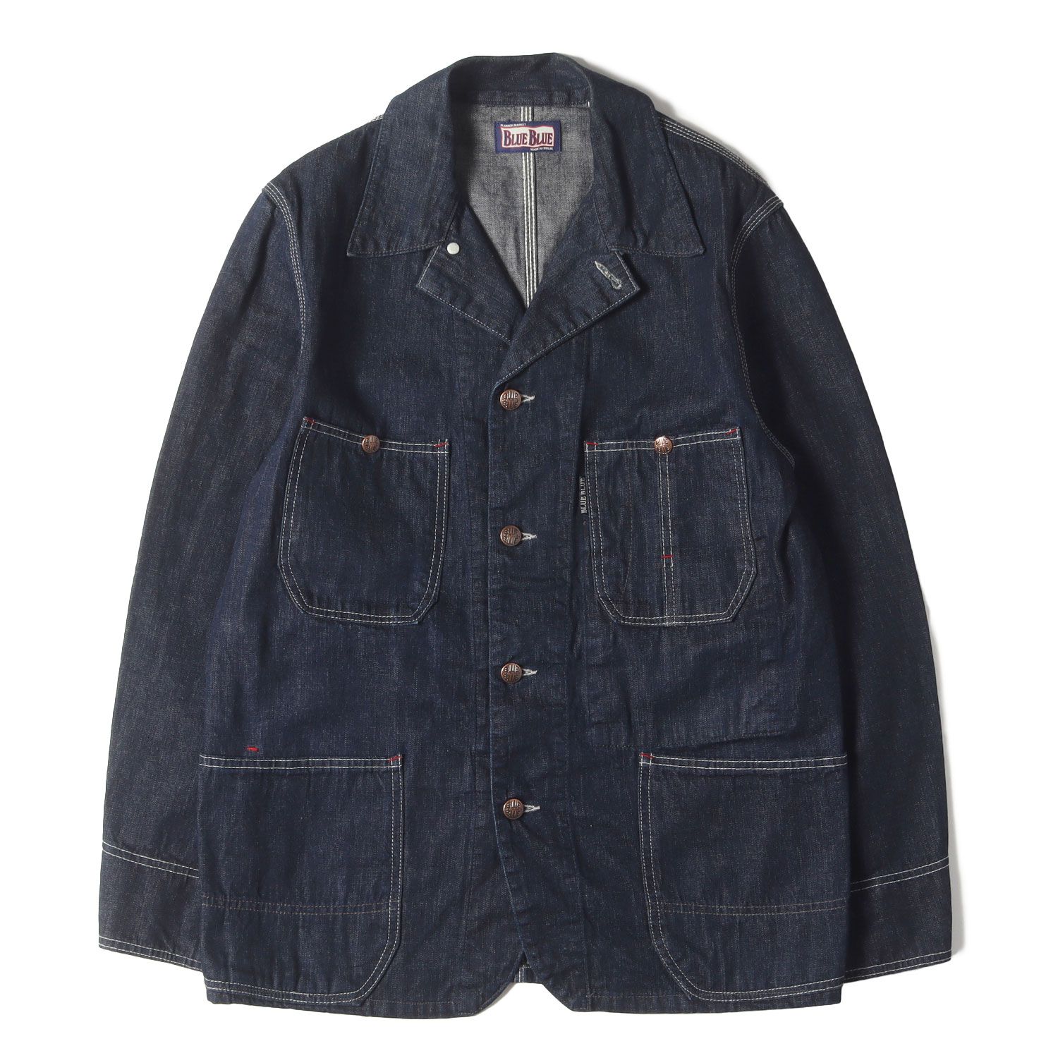 BLUE BLUE ブルーブルー デニム カバーオール HRM ブルーブルー⭐︎デニム カバーオールジャケット⭐︎ユニセックス