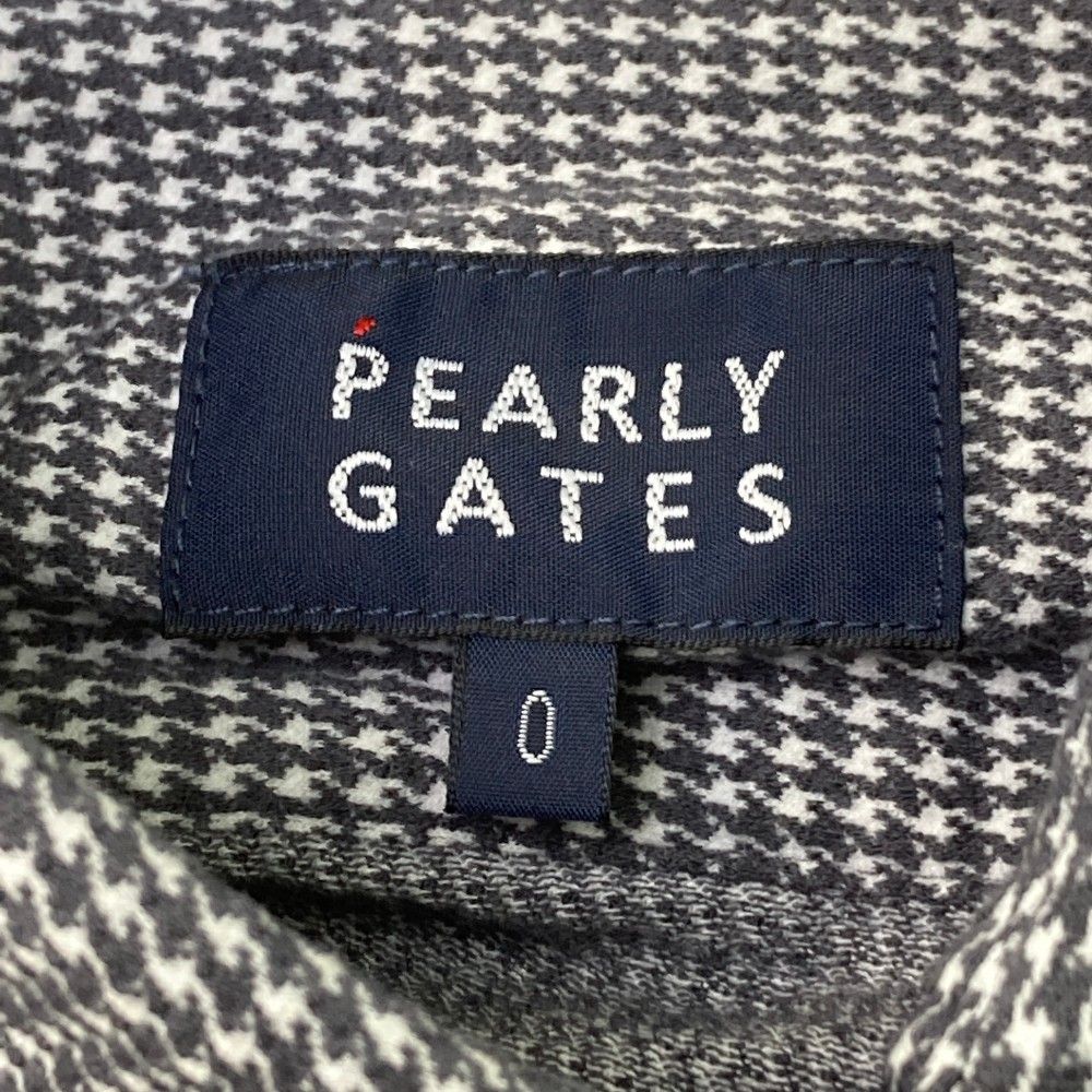 【美品】PEARLY GATES ポロシャツ 千鳥柄 サイズ0 サイズ：0 PEARLY GATES パーリーゲイツ 2024年モデル 長袖