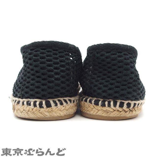 CHANEL エスパドリーユ グレー/ブラック CHANEL 24.5cm エスパドリーユ スリッポン 39 グレー/ブラック