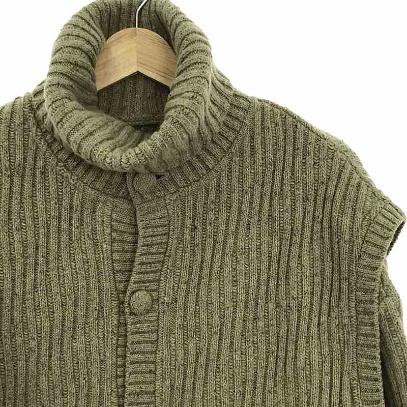 【美品】  MYTHINKS / マイシンクス | × RHC Ron Herman アンサンブル ラムウール シルク タートルネックニット / クルーネック ニットベスト ユニセックス | S/M / S | グリーン系 | レディース 美品】 MYTHINKS / マイシンクス | × RHC Ron Herman