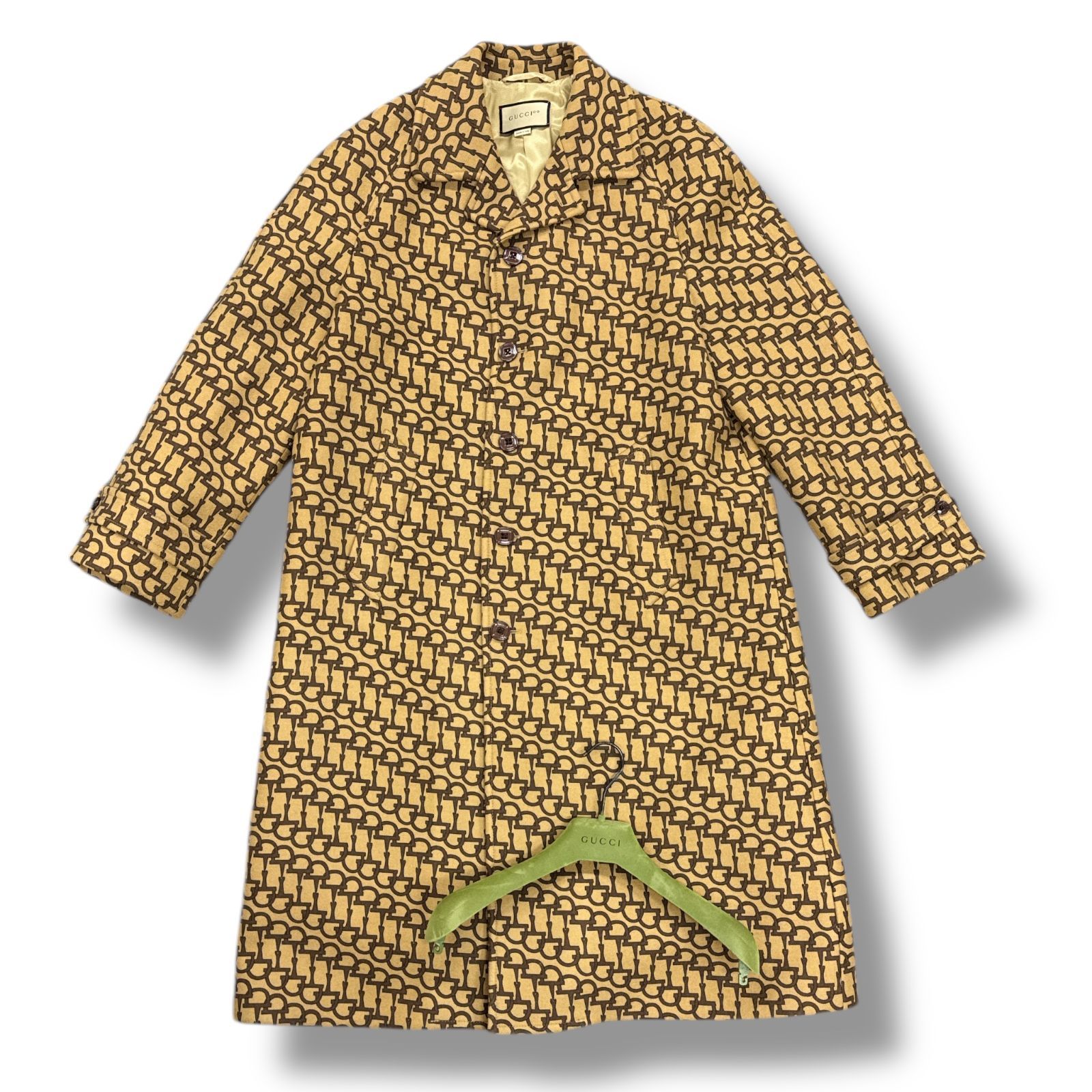 GUCCI 22ss ホースビット柄キャメルコート GUCCI 22ss ホースビット柄キャメルコート