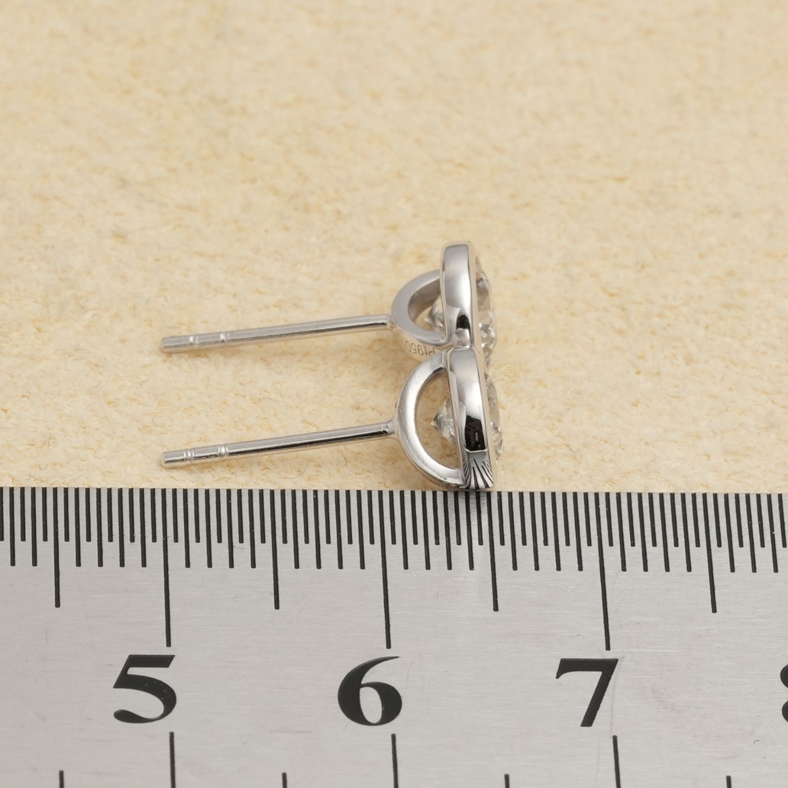 即納発送 PT950 1.12ct D VS1 ダイヤピアス ラボグロウンダイヤモンド 