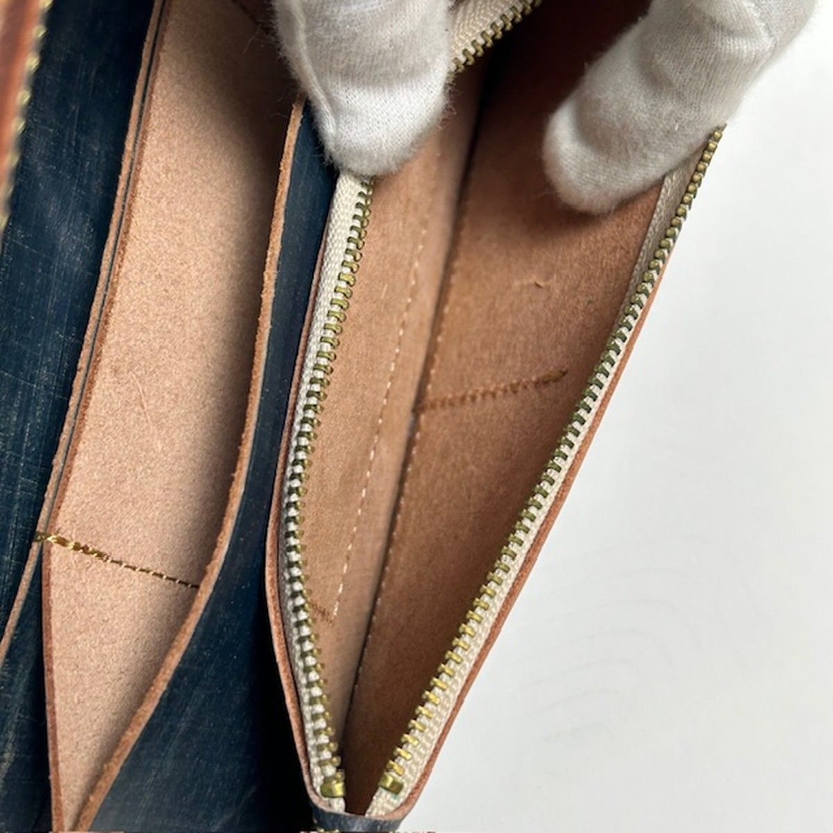 EVISU エヴィス ジーニングウォッシュ レザーロングウォレット