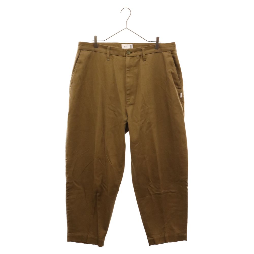 WTAPS (ダブルタップス) 22SS CREASE/TROUSERS/COPO.TWILL クリース トラウザーズ チノ パンツ ブラウン 221BRDT-PTM04