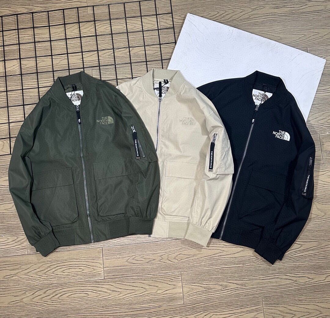 The North Face 刺繍入り メンズ レディース スタンドカラー ベースボールカラー フライトジャケット カップルジャケット