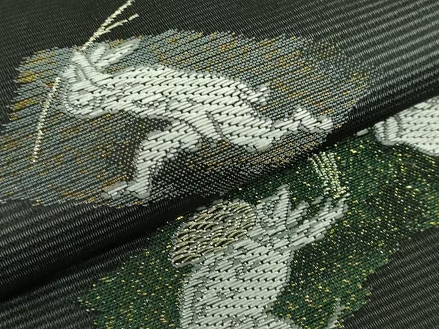 九寸名古屋帯 鳥獣戯画