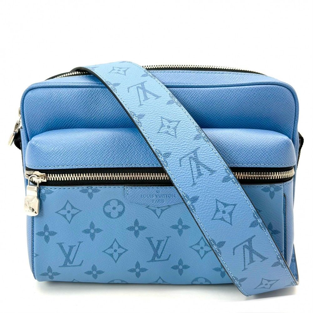 【美品】ルイヴィトン タイガ アウトドアメッセンジャー ショルダーバッグ ブルー ルイヴィトン LOUIS VUITTON タイガラマ アウトドア