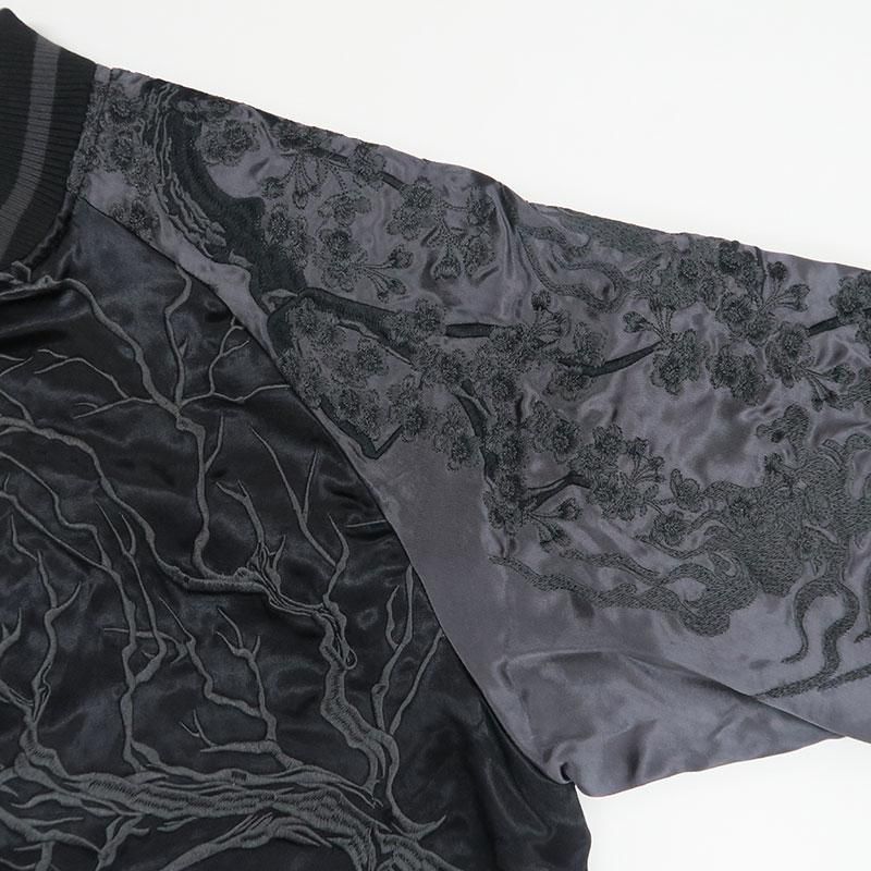 絡繰魂 URUSHI 漆黒 化け猫 リバーシブル スカジャン M L XL XXL