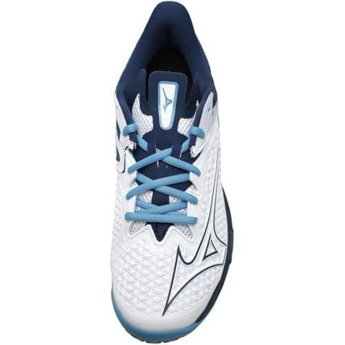 テニス ミズノ(MIZUNO) テニスシューズ ウエーブエクシード TOUR 6 OC 61GB247214 ホワイト×ネイビー×ターコイズ 26.0 cm 2E