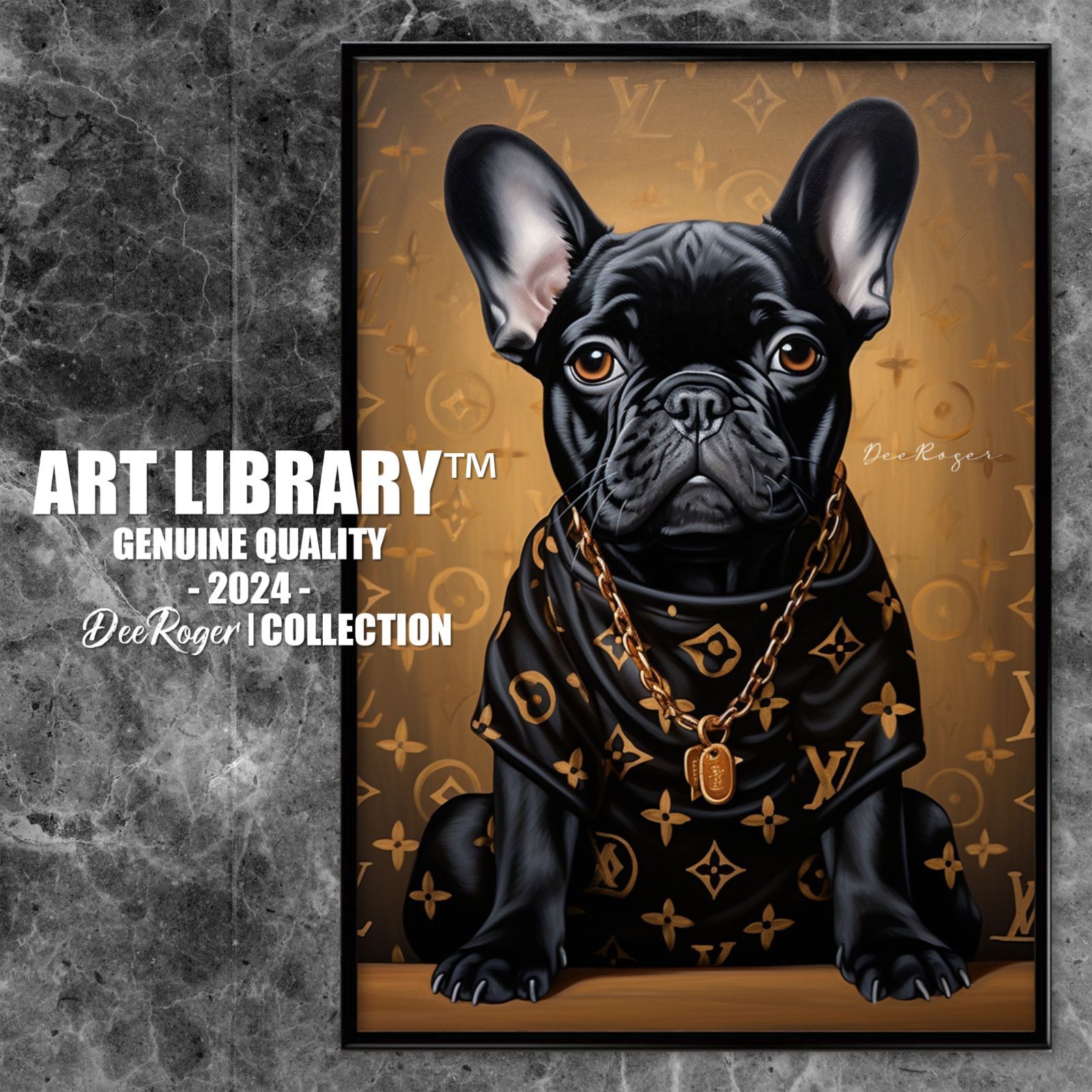 Louis Vuitton Dog Art 額付き ドッグ アートポスター 犬 推しの子に