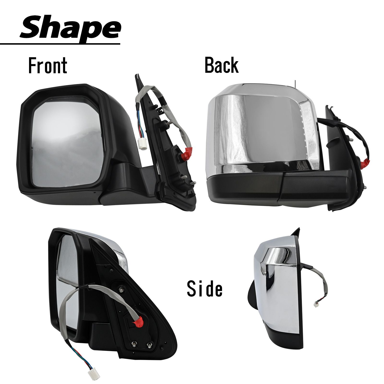 【新品未使用】ハイエース200系 メッキドアミラー 自動格納付き サイドミラー ハイエース200系 ドアミラー メッキミラー 自動格納付き サイド