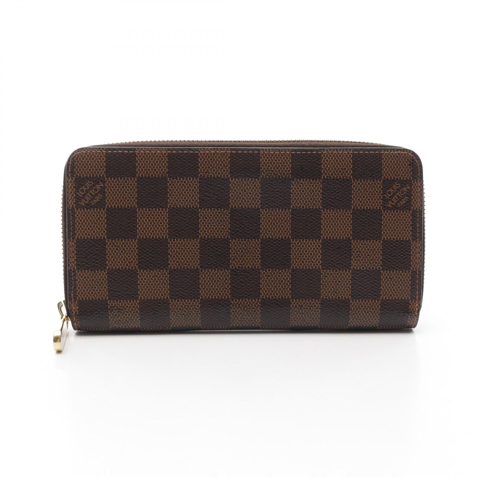 ルイ ヴィトン LOUIS VUITTON ラウンド長財布 ジッピーウォレット ダミエエベヌ ローズバレリーヌ N60046 ローズバレリーヌ PVCコーティングキャンバス ジッピー ウォレット レディース Used B