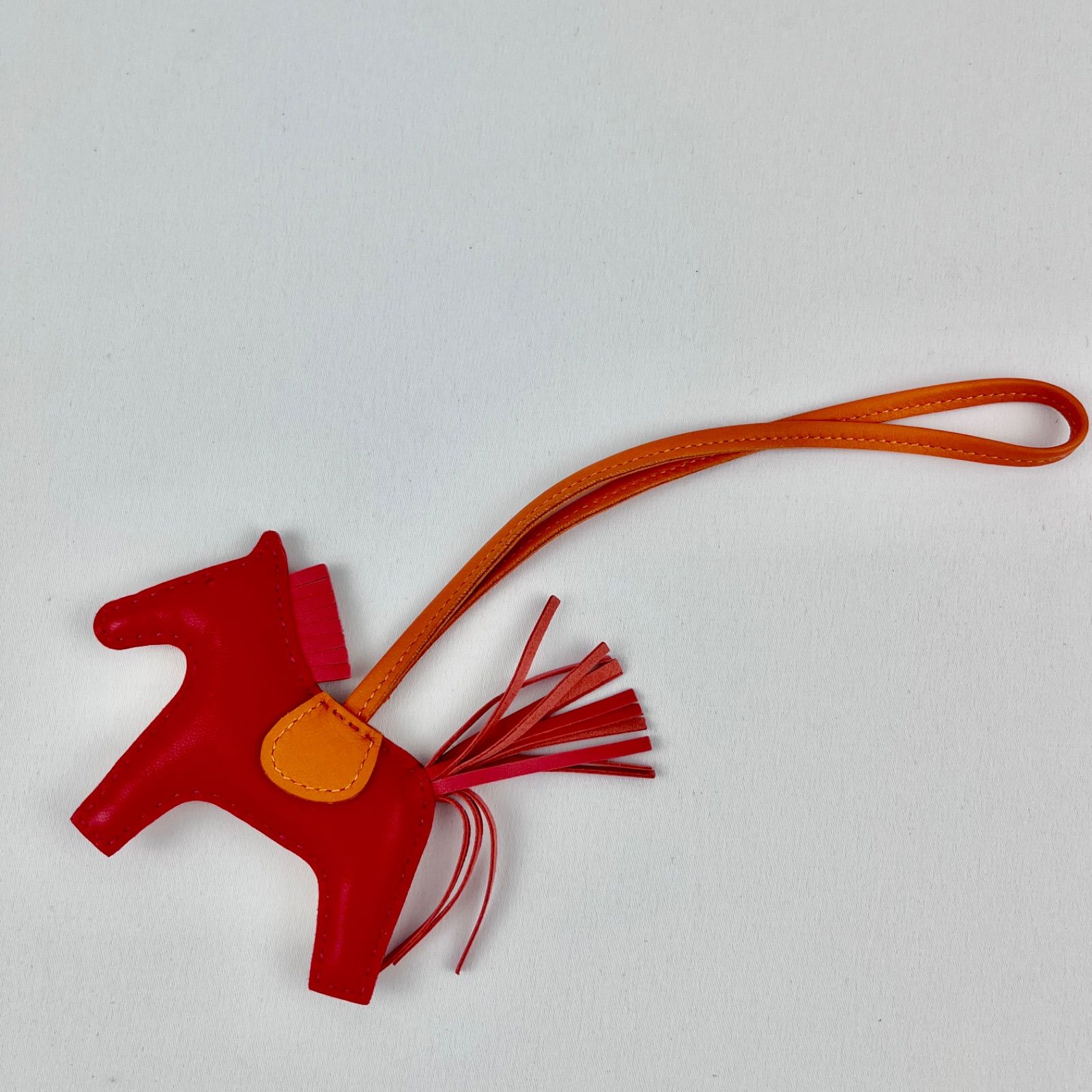 HERMES エルメス ロデオPMチャーム レッド アニョーミロ