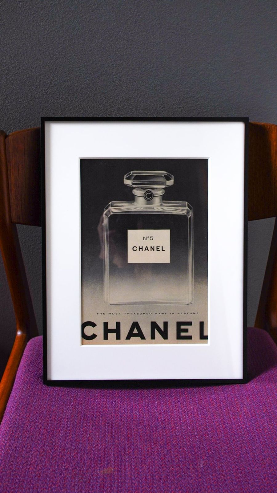 激安本物 1960】CHANEL シャネル 広告 ポスター《AD アドバタイジング No5 フォトフレーム