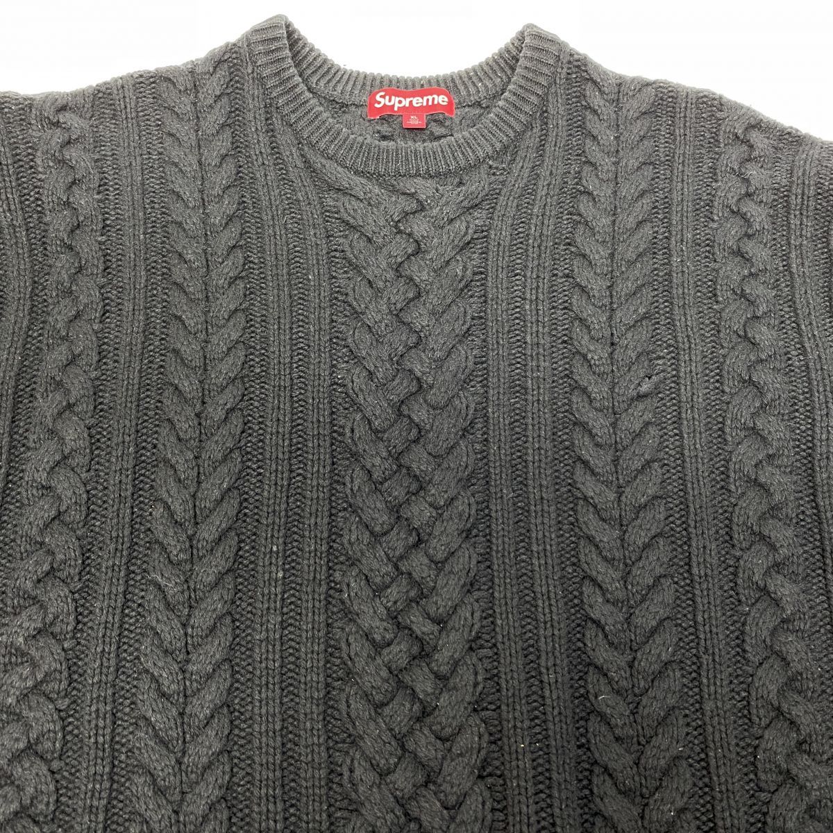 Supreme Applique Cable Knit Sweater XL Supreme Cable Knit Sweater