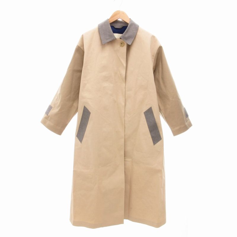マッキントッシュ MACKINTOSH ゴム引きコート ステンカラー バイカラー