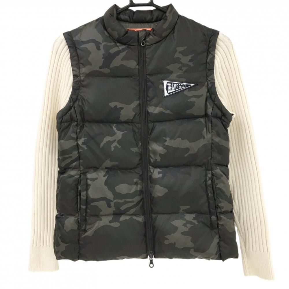 SALE価格【超美品】ビームスゴルフ 2WAYダウンジャケット カーキ×白 袖