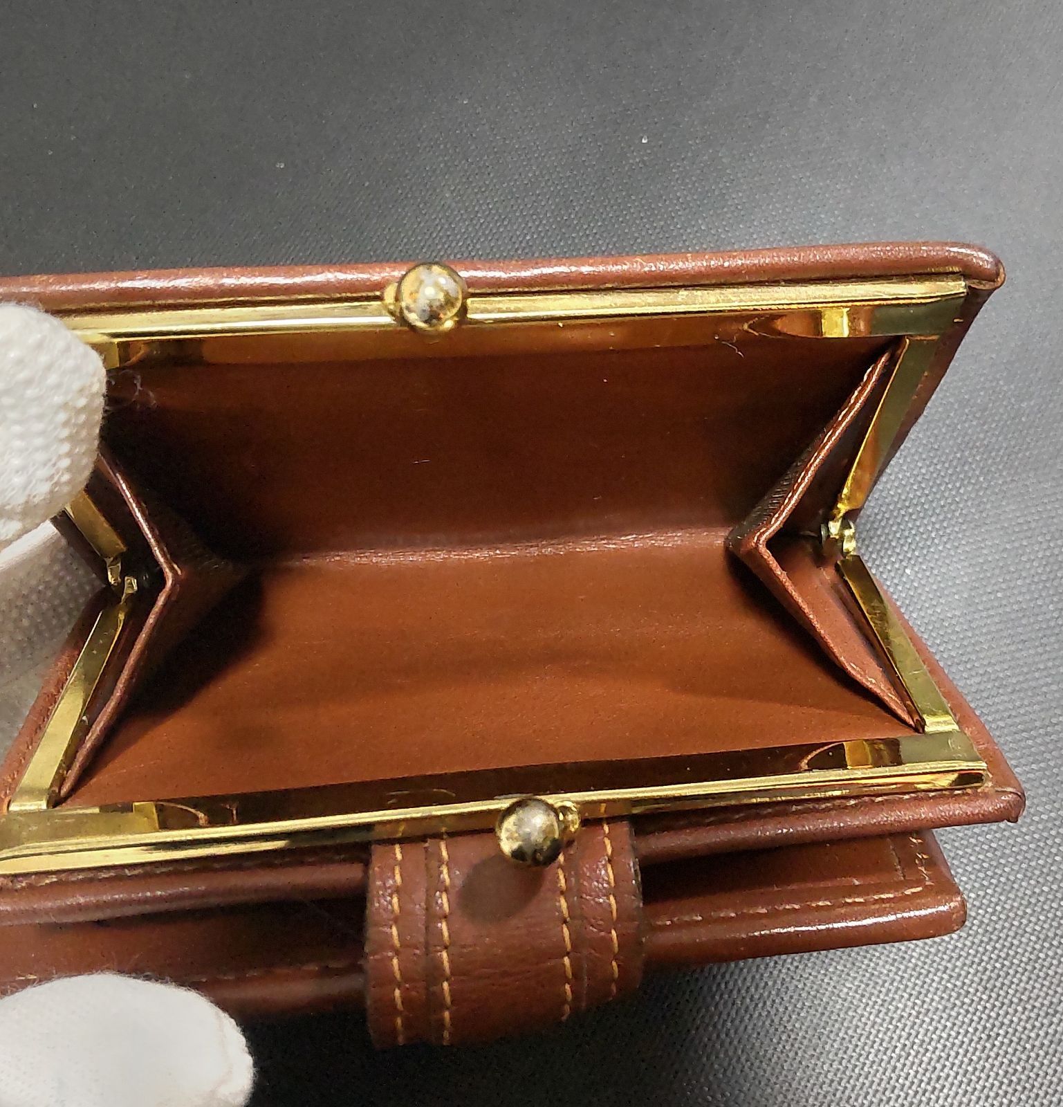 レア コーチ オールドコーチ 二つ折り財布 ブラウン レザー 90s OLD COACH オールドコーチ ブラウン 二つ折り財布 本革