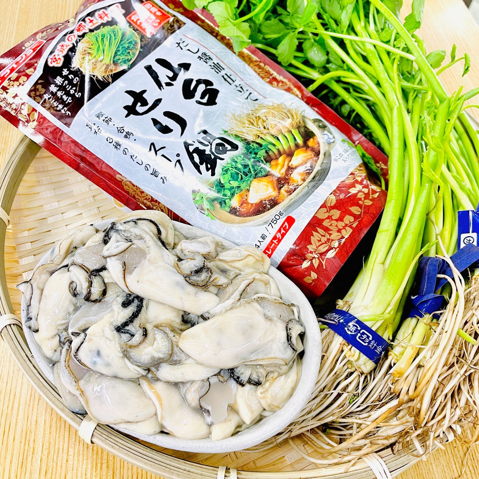 仙台名物 かきせり鍋セット！三陸かきと根っこが旨い仙台セリが楽しめる冬に嬉しい！-1