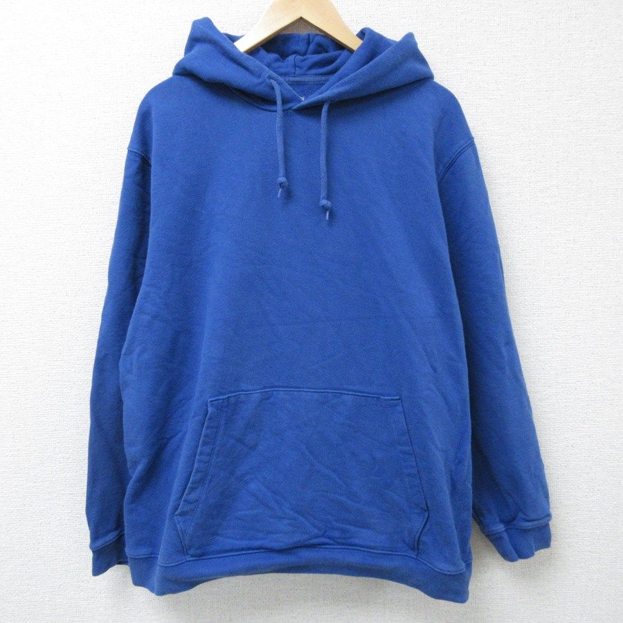 XL/古着 ギャップ GAP 長袖 スウェット パーカー メンズ 00s 無地 大きいサイズ コットン 青 ブルー 24sep25 中古 スエット トレーナー ト
