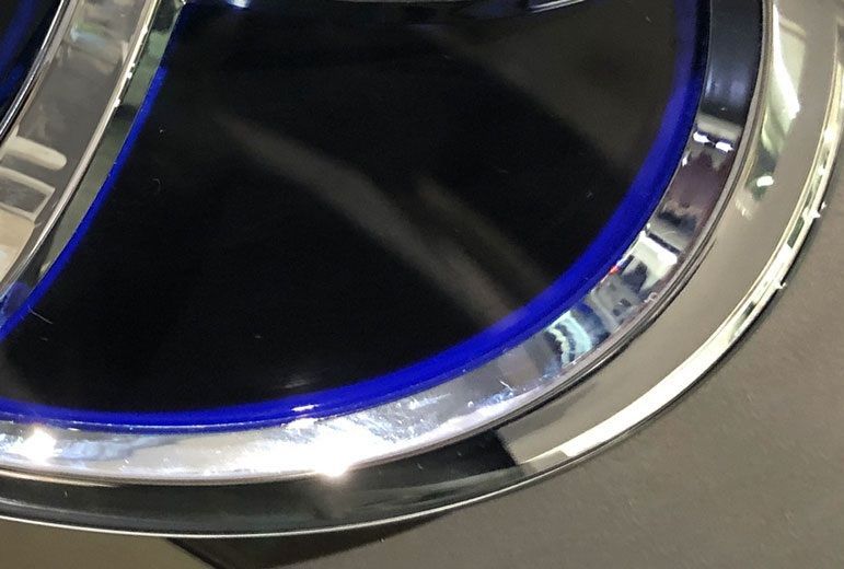 M s トヨタ 86 86GR GRSPORT ZN6 Junack フロント LEDトランスエンブレム スリムライン ブルー ジュナック 社外 パーツ 部品 外装 光る 発光 カスタム トヨタマーク イルミ TOYOTA ハチロク LTE-T11 BRIGHTFACE_UK