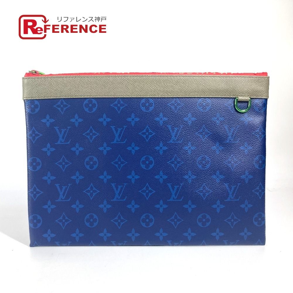 LOUIS VUITTON ルイヴィトン クラッチバッグ モノグラム アポロ M63047 モノグラムキャンバス ブルー