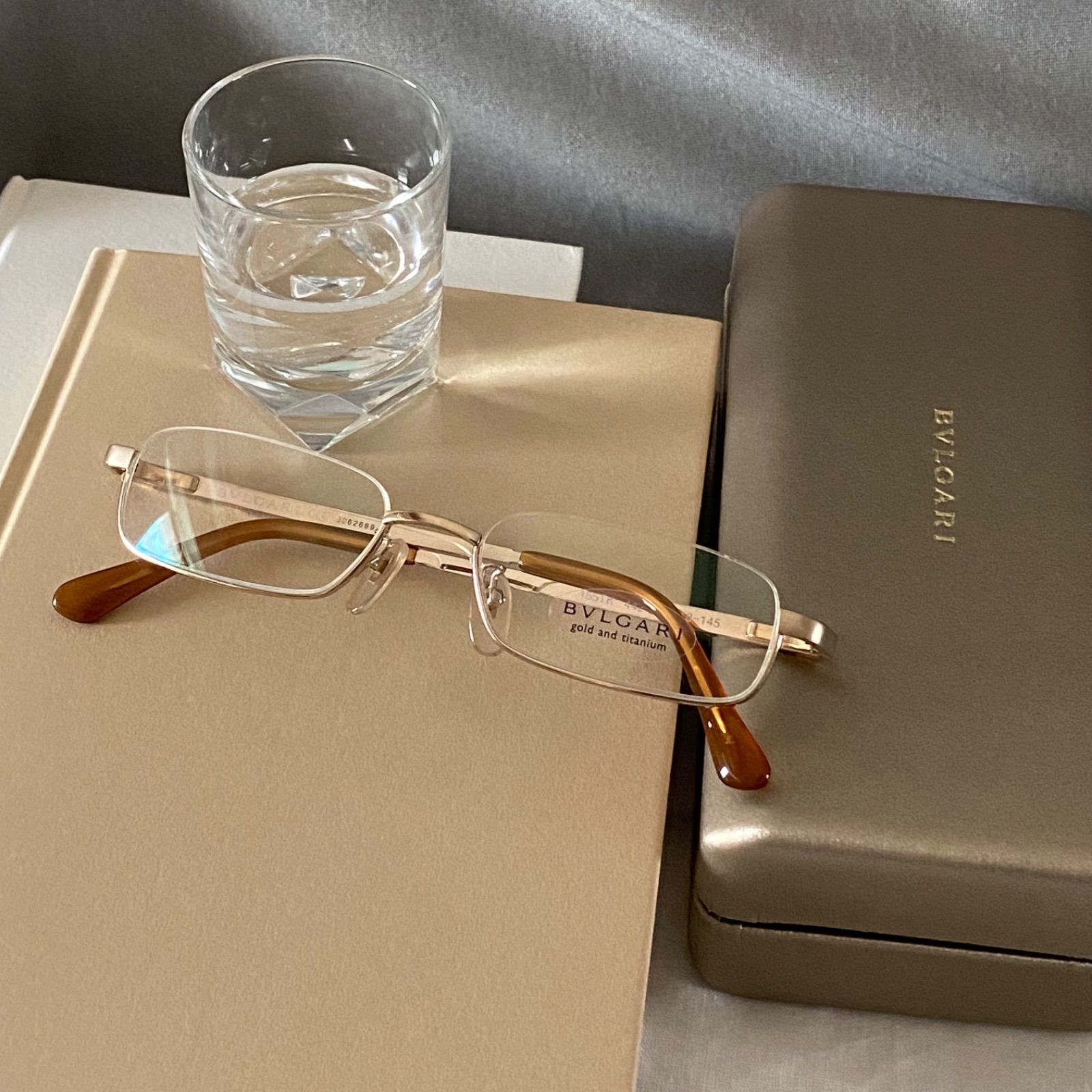 BV13 新品 BVLGARI ブルガリ メガネ フレーム アンダーリム 18K - メルカリ