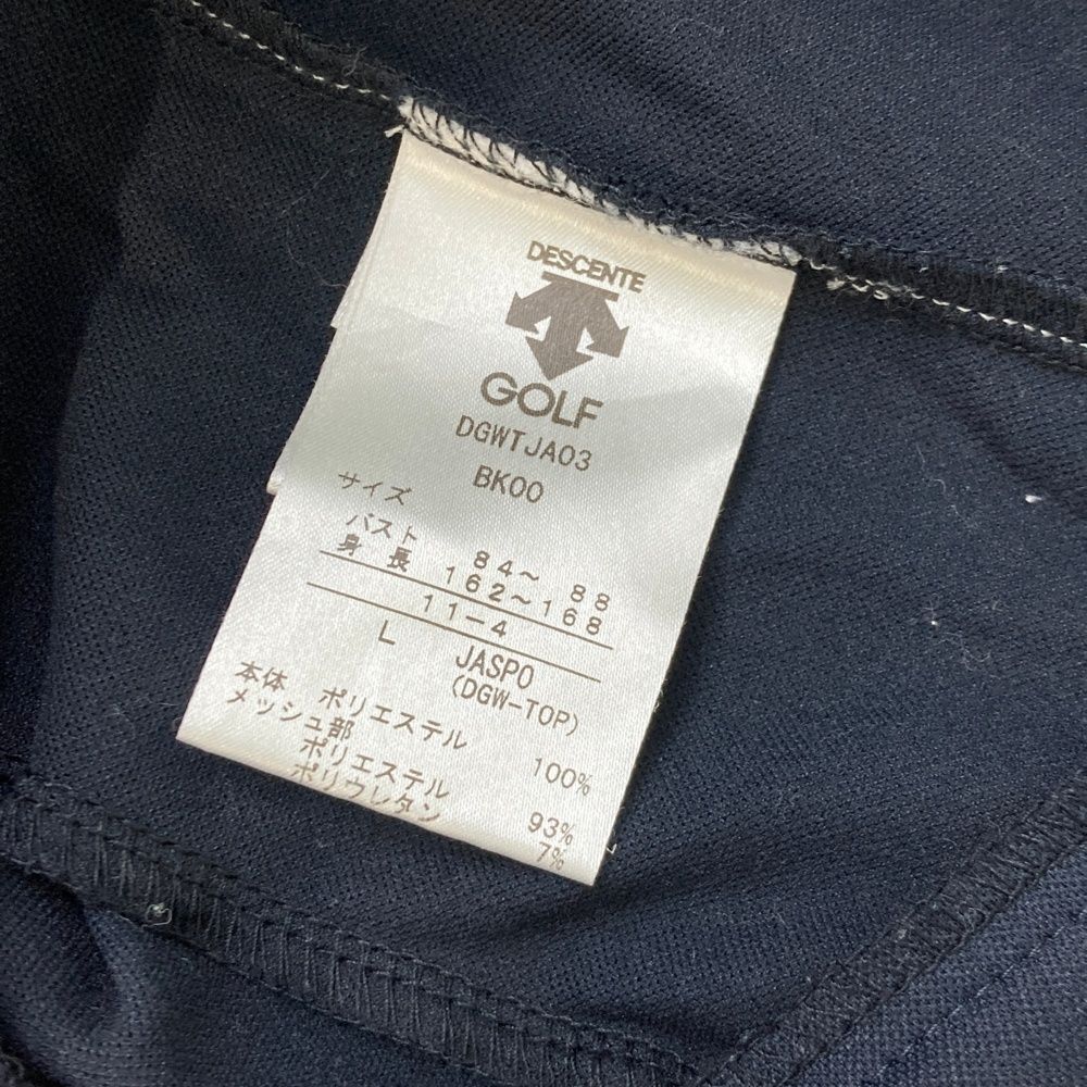 デサントゴルフ ノースリーブ シャツ プリーツ Lサイズ デサントゴルフ