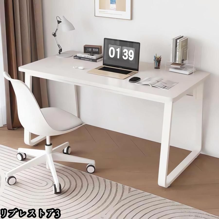  机 パソコンデスク U型 幅80cm/100cm デスク オフィス PCデスク テレワーク ゲーミングデスク 勉強机 化粧台 作業机 組立簡単 ホワイト 木製ラック・ウッドラック