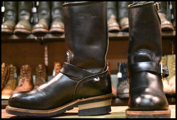 5D PT91プリント 94年03月刻印 レッドウィング 2268 エンジニア ブラッククローム スチールトゥ ブーツ redwing HOPESMORE FJ170