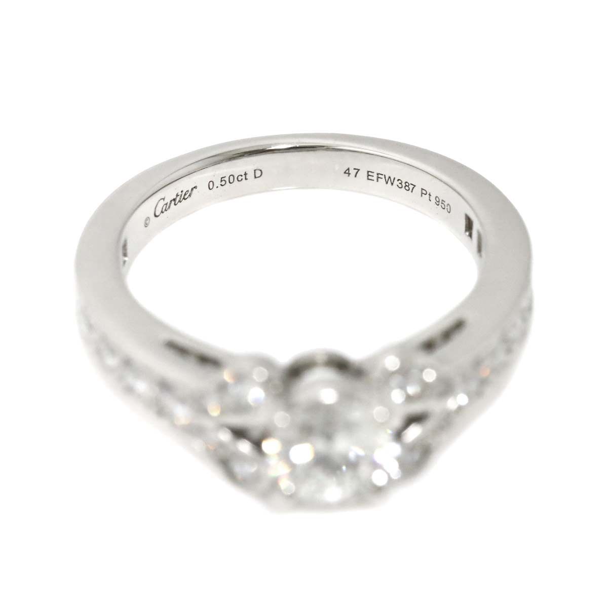 カルティエ Cartier バレリーナ ダイヤ 0.50ct H/VS1/3EX #47