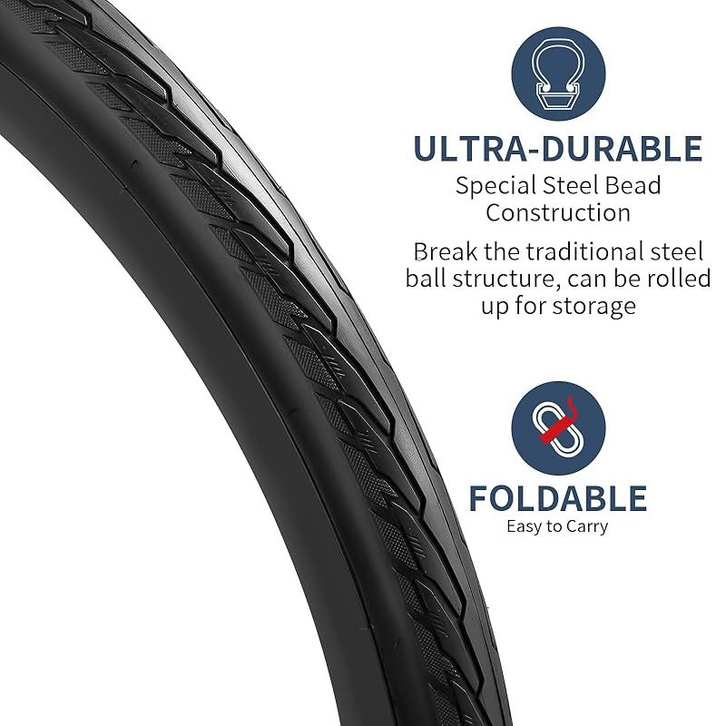 YunSCM 2本セット 700 35c タイヤ 700 35c 37-622 自転車 タイヤ 700x35|43c チューブ 肉厚 仏式バルブ48mm リムテープ タイヤレバ 適用 700x35c ロードバイク クロスバイク Y-2109 1