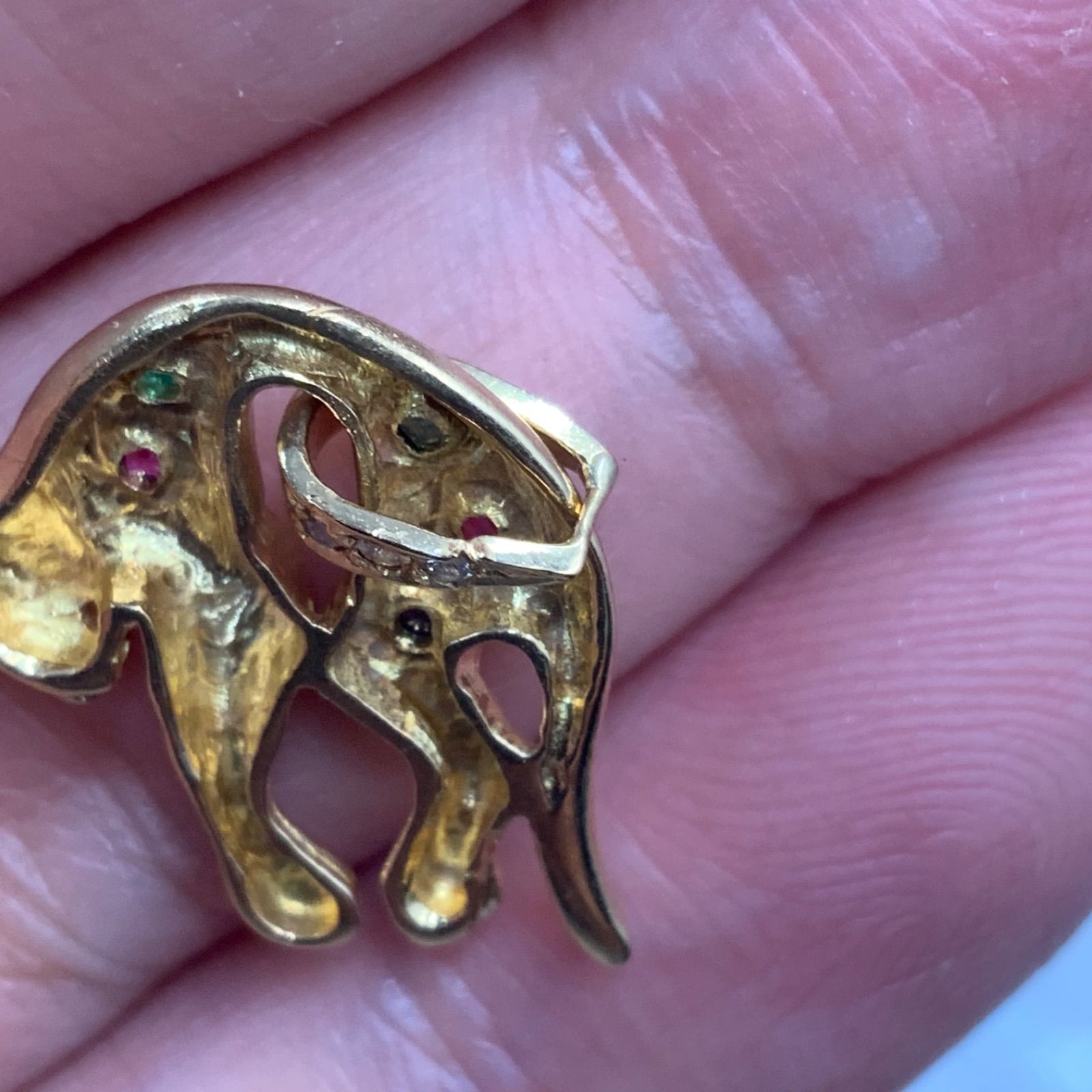 K18 パンサー ペンダント トップ 6.3g ダイヤ