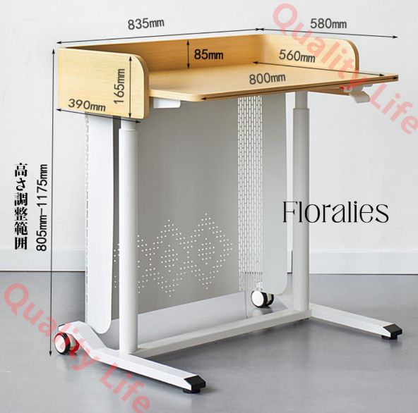 演台 移動式 キャスター付き 高さ調節 簡単組立 司会台 講演台 表彰台 兼用 結婚式 学校 会議対応 コンパクト設計 スタンディングデスク アジャスター機能付き 演台 司会者台 ホワイト 幅83.5×奥行58×高 80.5～117.5cm