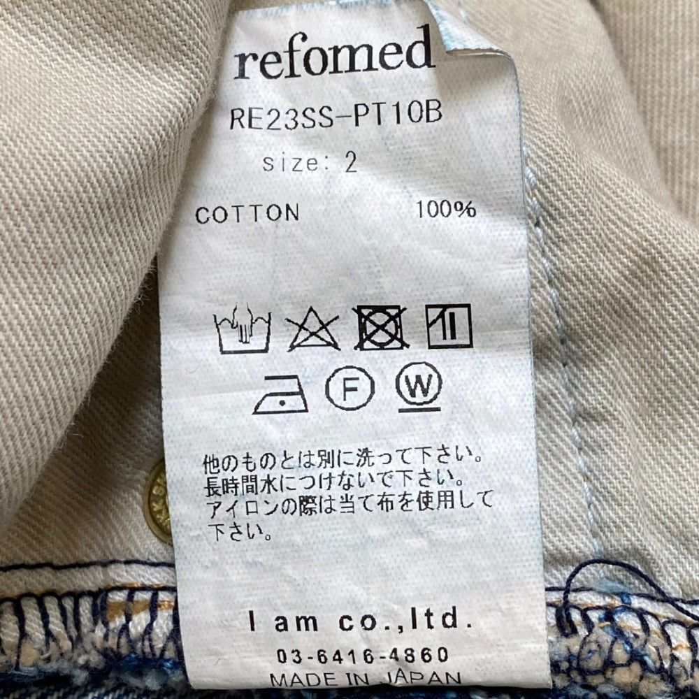 REFOMED 23SS RIGHT HANDED DENIM PANTS USED WASH デニムパンツ ...