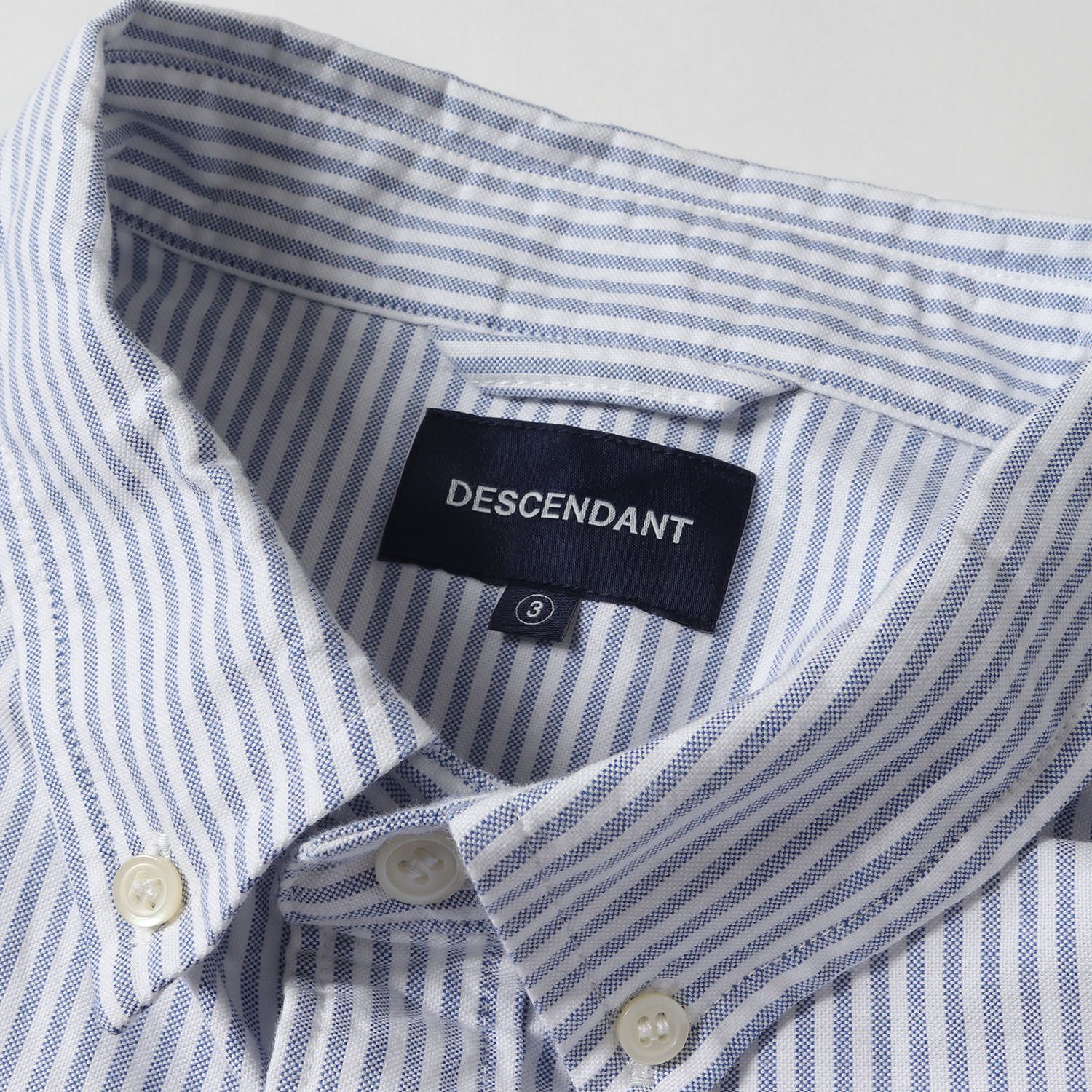 DESCENDANT ディセンダント シャツ サイズ:3 / 21AW ストライプ