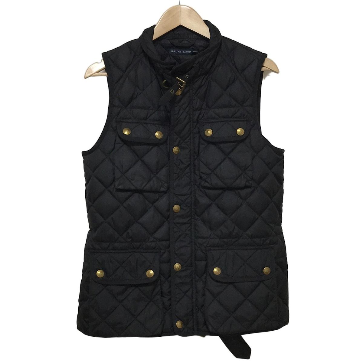 RalphLauren ラルフローレン ダウンベスト サイズL レディース - 黒 ロング丈|冬|秋