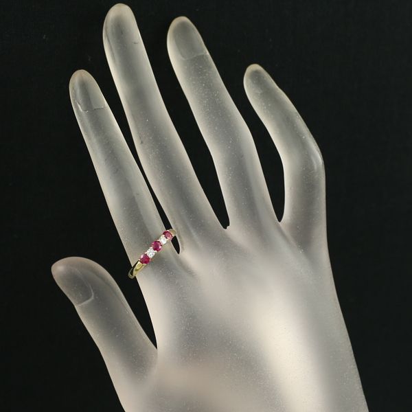 ティファニー リング ルビー ダイヤ ダイヤモンド 11.5号 K18YG  