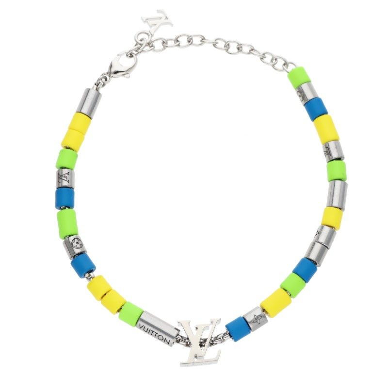 ルイヴィトン M 00653 ブラスレ LVサンライズ LVロゴビーズブレスレット メンズ