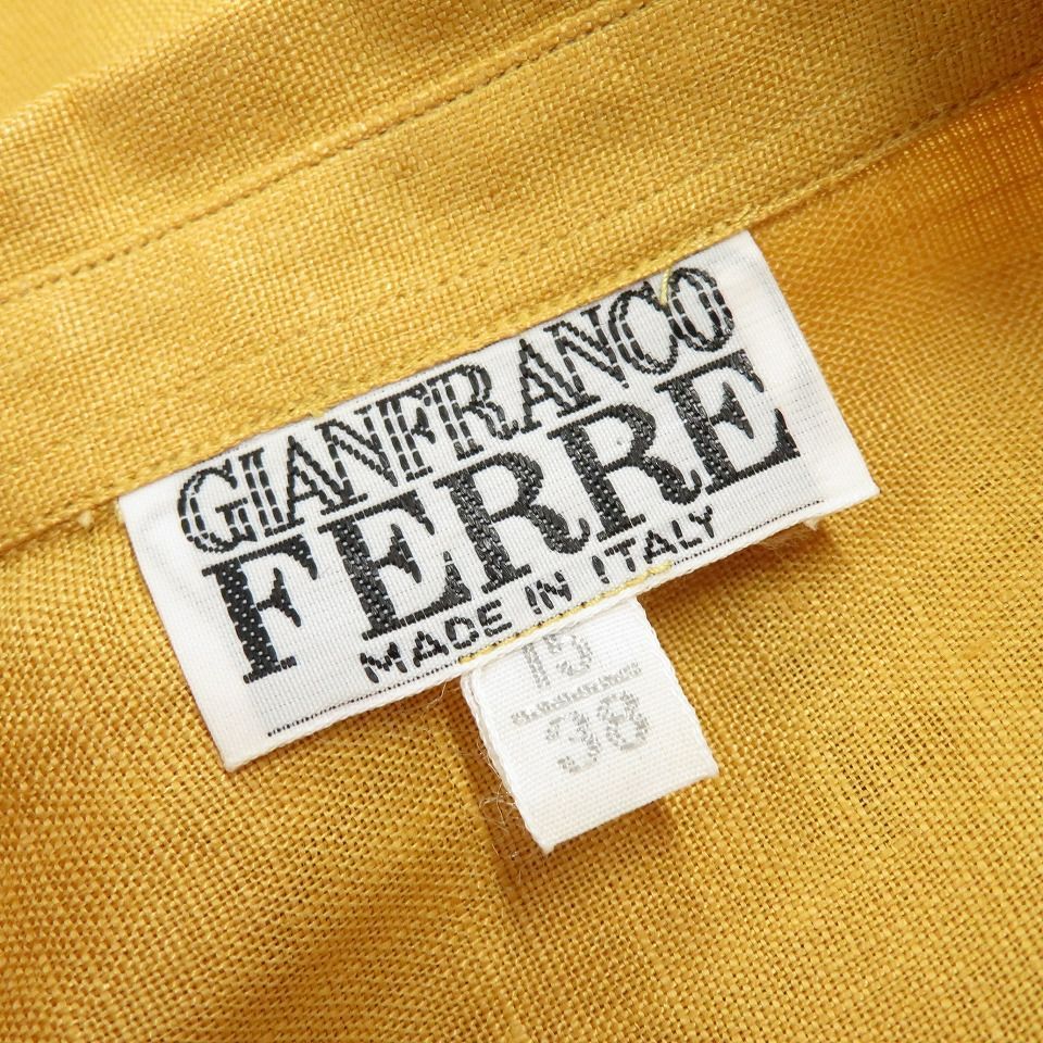 ジャンフランコフェレ GIANFRANCO FERRE イタリア製 リネン シャツ 