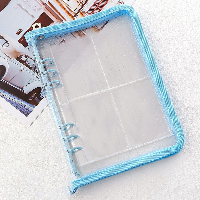 新品未使用 韓国バインダーカバー ブックカバー ブラック A5 6穴 リフィル付き バインダー コレクトブック カバー トレカ収納