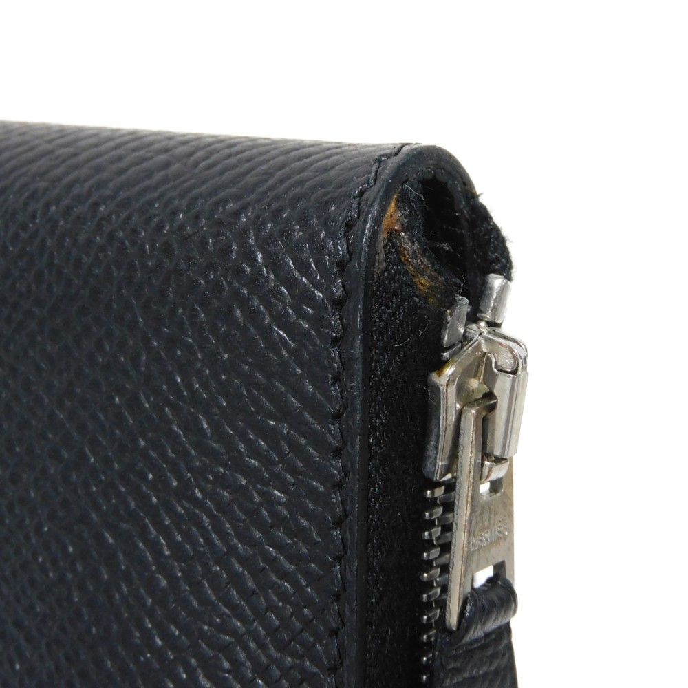 HERMES エルメス アザップ ロング クラシック 箔押し ロゴ ラウンド
