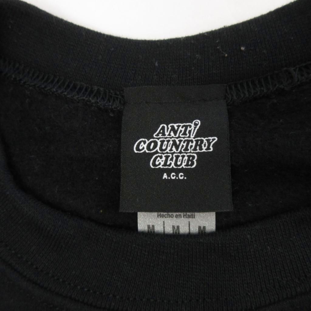 アンタイカントリークラブ　スウェット　黒　M アンチカントリークラブ ANTi country club スウェット
