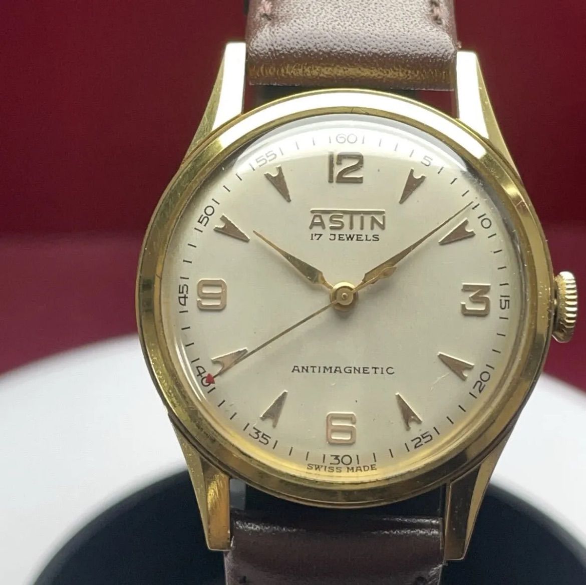 スイス製 ♥保管品 ASTIN 金張り 1960年代製 腕時計 ヴィンテージ アンティーク 稼働品