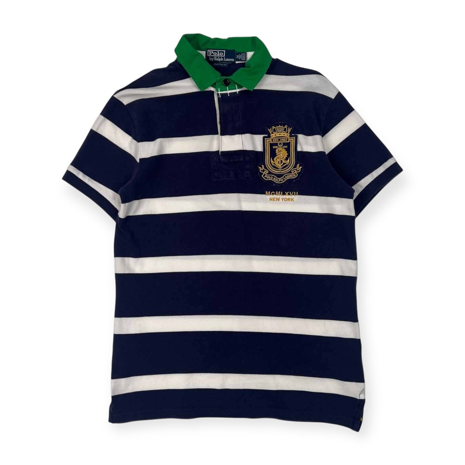 90s 00s Polo by Ralph Lauren ラルフローレン CUSTOM FIT ボーダー 